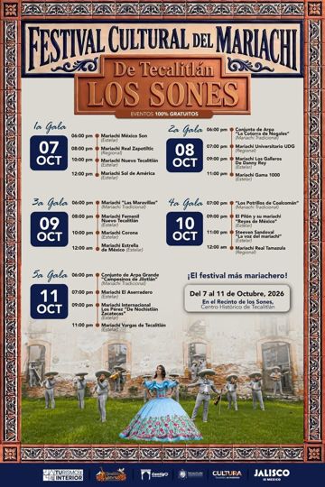 Cartel oficial de la 9ª edición con el programa de las cinco galas